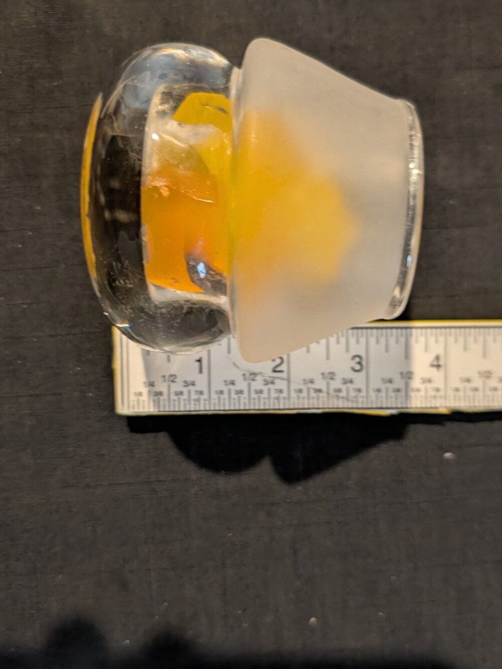 Artisan Gel Wax Yellow Core Glass Votive Candle Holder – Yellow & Clear